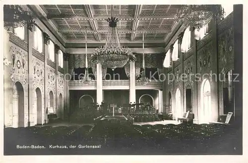 AK / Ansichtskarte Baden Baden Kurhaus Gartensaal Kat. Baden Baden