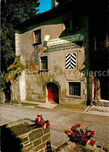 AK / Ansichtskarte Werdenberg Patrizierhaus Spruch Kat. Werdenberg