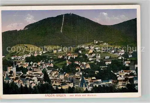 AK / Ansichtskarte Baden Baden Blick auf den Merkur Kat. Baden Baden