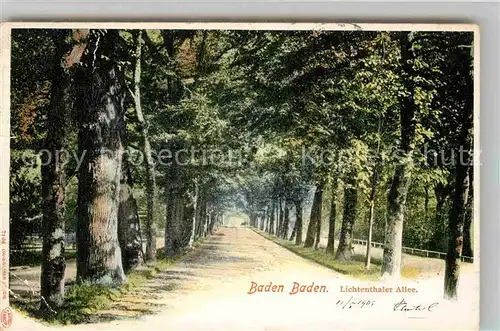 AK / Ansichtskarte Baden Baden Lichtenthaler Allee Kat. Baden Baden