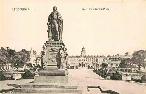 AK / Ansichtskarte Karlsruhe Baden Karl Friedrichs Platz