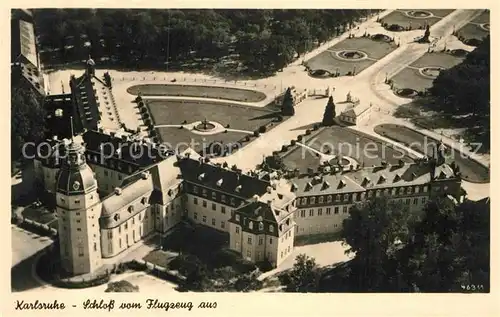 AK / Ansichtskarte Karlsruhe Baden Schloss Fliegeraufnahme