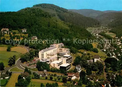 AK / Ansichtskarte Laasphe Schlossberg Sanatorium Fliegeraufnahme Kat. Bad Laasphe