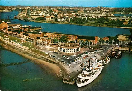 AK / Ansichtskarte Wilhelmshaven Seehafen Restaurant Columbus Fliegeraufnahme Kat. Wilhelmshaven