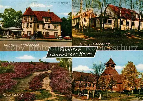 AK / Ansichtskarte Sproetze Waldheim Lohbergen Haus Osterberg Brunsberg Kirche Kat. Buchholz in der Nordheide