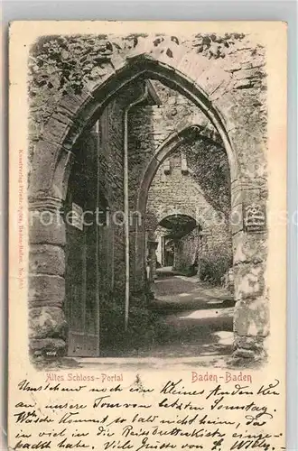 AK / Ansichtskarte Baden Baden Portal Altes Schloss Kat. Baden Baden