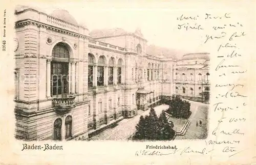 AK / Ansichtskarte Baden Baden Friedrichsbad Kat. Baden Baden