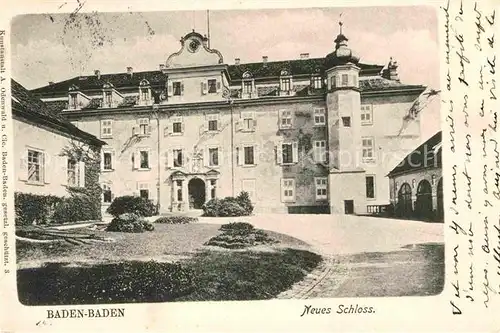 AK / Ansichtskarte Baden Baden Neues Schloss Kat. Baden Baden