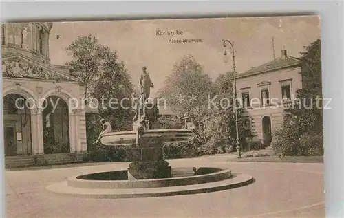 AK / Ansichtskarte Karlsruhe Baden Klose Brunnen