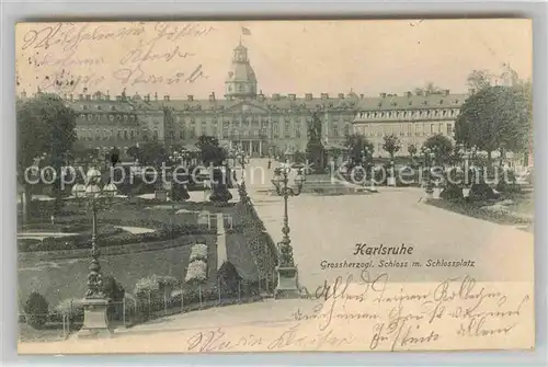 AK / Ansichtskarte Karlsruhe Baden Schloss Schlossplatz