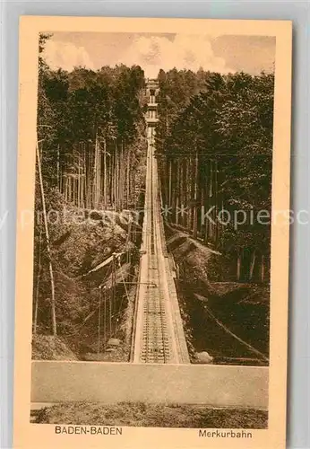 AK / Ansichtskarte Baden Baden Merkurbahn Kat. Baden Baden