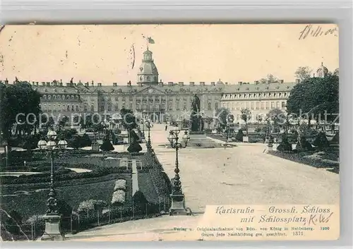 AK / Ansichtskarte Karlsruhe Baden Schloss Schlossplatz