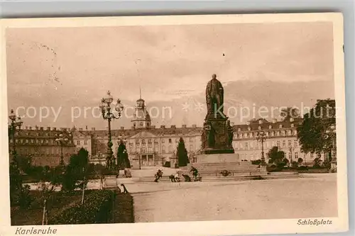 AK / Ansichtskarte Karlsruhe Baden Schlossplatz