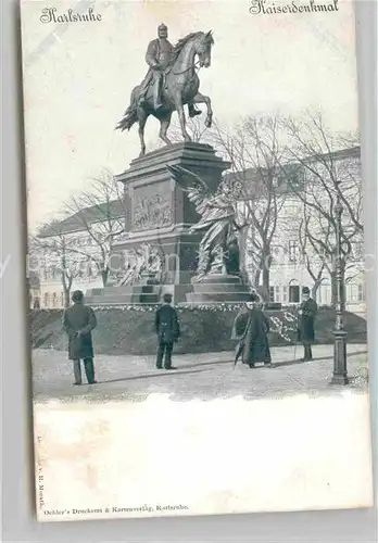 AK / Ansichtskarte Karlsruhe Baden Kaiserdenkmal