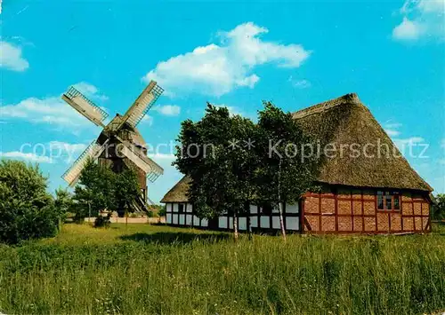 AK / Ansichtskarte Rammsee Kiel Freilichtmuseum Bockmuehle und Haus Storm Kat. Kiel