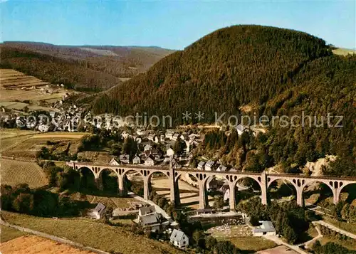 AK / Ansichtskarte Willingen Sauerland Fliegeraufnahme Eisenbahnviadikt Kat. Willingen (Upland)