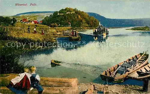 AK / Ansichtskarte Polle Weser Dampfschiff Kat. Polle