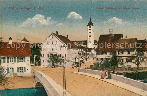 AK / Ansichtskarte Wangen Allgaeu Bindstrasse Isnyer Bruecke Kat. Wangen im Allgaeu