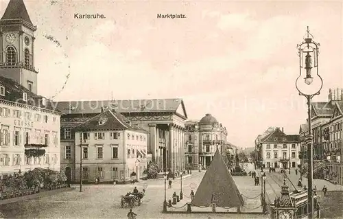 AK / Ansichtskarte Karlsruhe Baden Marktplatz