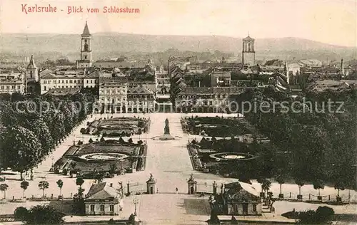 AK / Ansichtskarte Karlsruhe Baden Blick vom Schlossturm