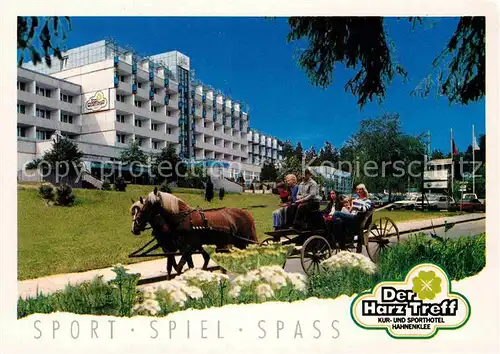 AK / Ansichtskarte Goslar Hahnenklee Harz Treff Kurhotel Pferdekutsche Kat. Goslar