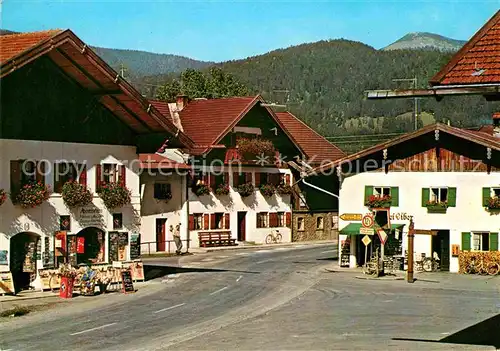 AK / Ansichtskarte Kruen Karwendel und Walchenseestrasse Estergebirge Kat. Kruen