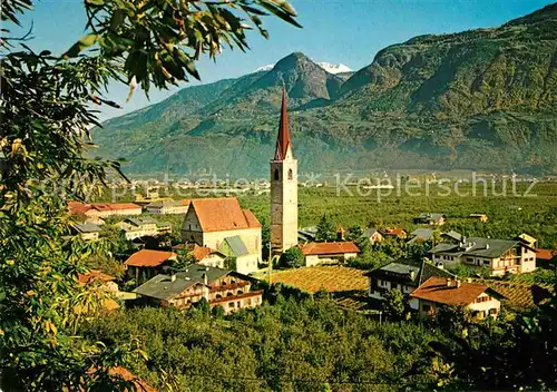 AK / Ansichtskarte Niederlana Meran Suedtirol Kirchenpartie