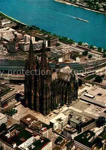 AK / Ansichtskarte Koeln Rhein Dom Fliegeraufnahme Kat. Koeln