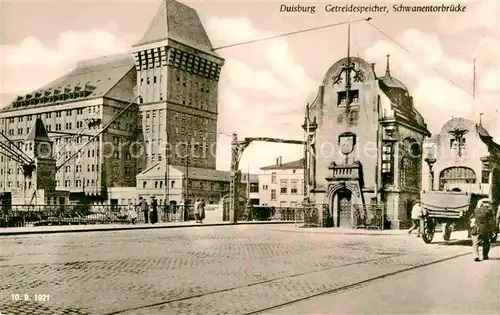 AK / Ansichtskarte Duisburg Ruhr Getreidespeicher Schwanentorbruecke Kat. Duisburg