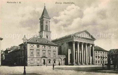 AK / Ansichtskarte Karlsruhe Baden Evangelische Stadtkirche