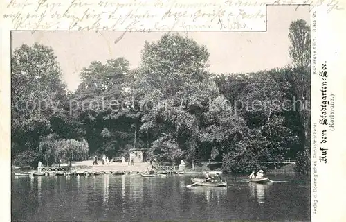 AK / Ansichtskarte Karlsruhe Baden Stadtgartensee