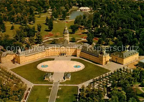 AK / Ansichtskarte Karlsruhe Baden Fliegeraufnahme Schloss