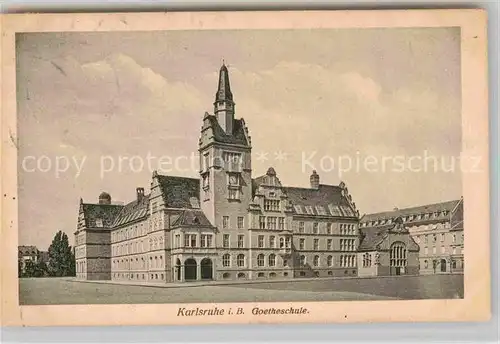 AK / Ansichtskarte Karlsruhe Baden Goetheschule