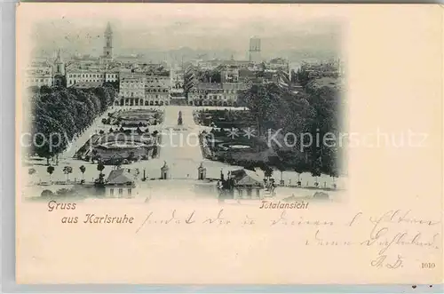 AK / Ansichtskarte Karlsruhe Baden Schlossplatz Panorama