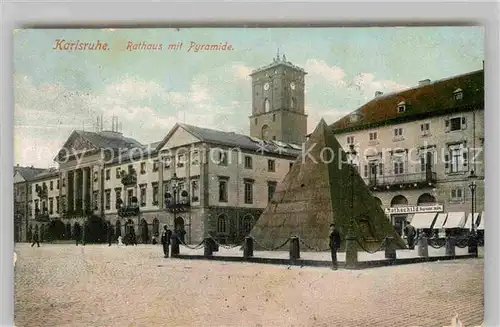 AK / Ansichtskarte Karlsruhe Baden Rathaus Pyramide