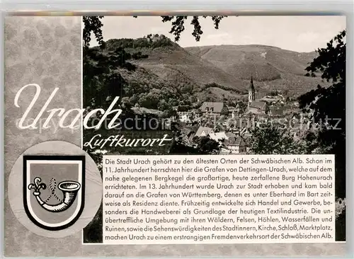 AK / Ansichtskarte Urach Bad Panorama Kat. Bad Urach