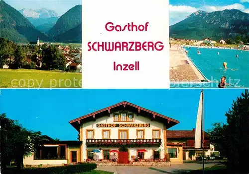 AK / Ansichtskarte Inzell Gasthaus Schwarzberg Freibad Kat. Inzell