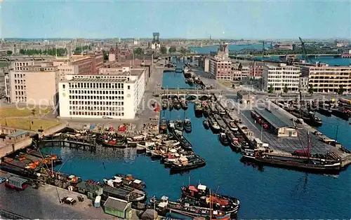 AK / Ansichtskarte Rotterdam Fliegeraufnahme Hafen Centrum Kat. Rotterdam