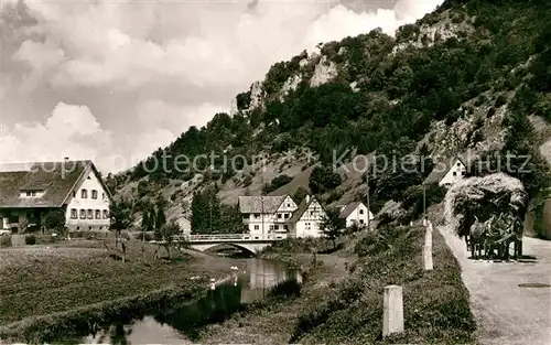 AK / Ansichtskarte Gundelfingen Muensingen Gasthof Wittsteig Heuwagen Kat. Muensingen