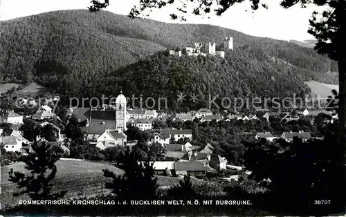 AK / Ansichtskarte Kirchschlag Buckligen Welt Panorama Burgruine