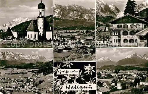 AK / Ansichtskarte Wallgau Kirche Stadtansichten Kat. Wallgau