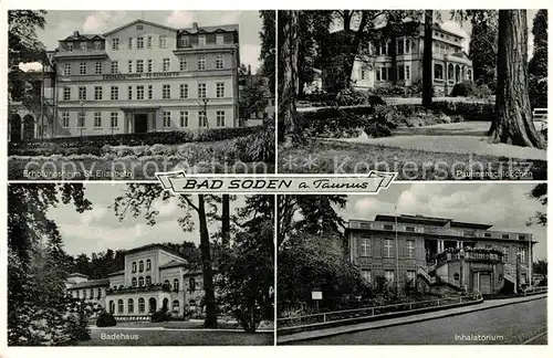 AK / Ansichtskarte Soden Taunus Bad Erholungsheim Sankt Elisabeth Paulinenschloesschen Badehaus Kat. Bad Soden am Taunus