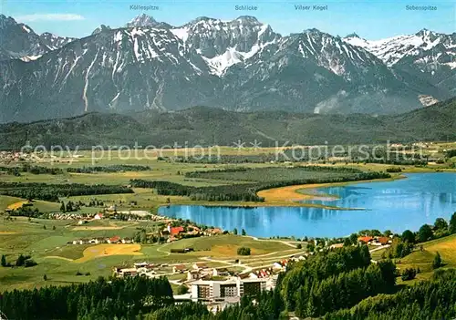 AK / Ansichtskarte Hopfen See Kurzentrum Enzensberg Fliegeraufnahme Schlicke Vilser Kogel  Kat. Fuessen