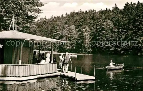 AK / Ansichtskarte Bad Sachsa Harz Schmelzteich Bootshaus Kat. Bad Sachsa