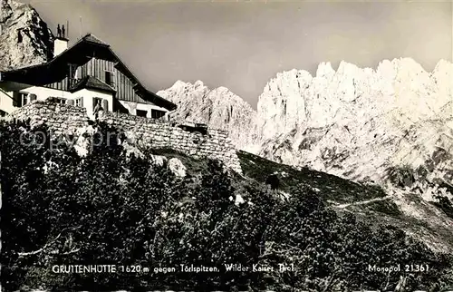 AK / Ansichtskarte Wilder Kaiser Gruttenhuette Toerlspitzen Kat. Wildermieming