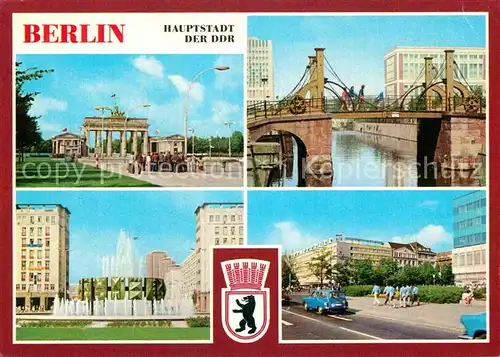 AK / Ansichtskarte Berlin Jungfernbrueck Brandenburger Tor Unter den Linden Strausberger Platz Kat. Berlin