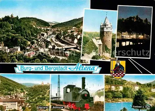 AK / Ansichtskarte Altena Lenne Burg  und Bergstadt Freibad Schnurre Nettetal  Kat. Altena