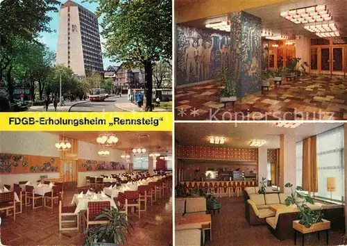 AK / Ansichtskarte Oberhof Thueringen FDGB Erholungsheim Rennsteig  Kat. Oberhof Thueringen