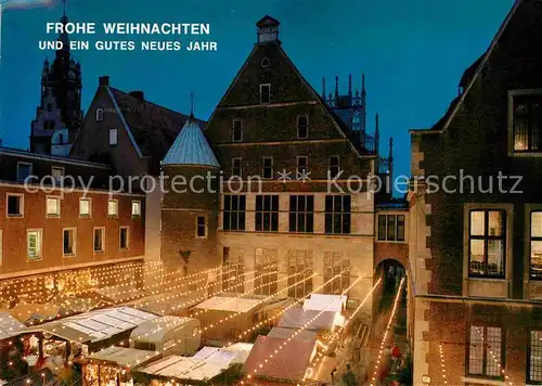 AK / Ansichtskarte Muenster Westfalen Weihnachtsmarkt Rathaus  Kat. Muenster