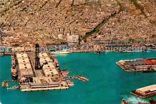 AK / Ansichtskarte Barcelona Cataluna Fliegeraufnahme Hafen Kat. Barcelona